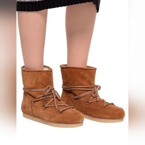 EU 37 New Women's MOON BOOT Suede Lace-Up Boot
